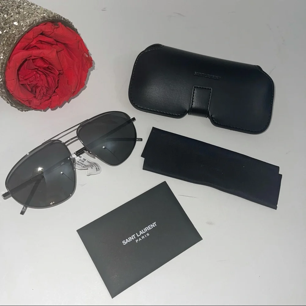 Saint Laurent Authentic 60MM Square Sunglasses New - Picture 2 of 15